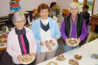 L-r- Jean Freeman, Cheryl Silver and Geri Teeter organized a fundraiser for Drew Cumpson at the Cole Lake Free Methodist Church
